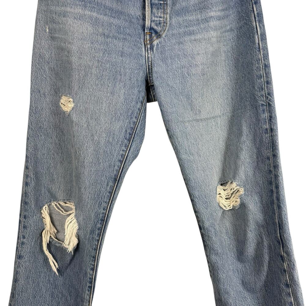Levi's Jeans Womens 28 Premium 501 Original Fit Distressed Button Fly - Picture 4 of 12